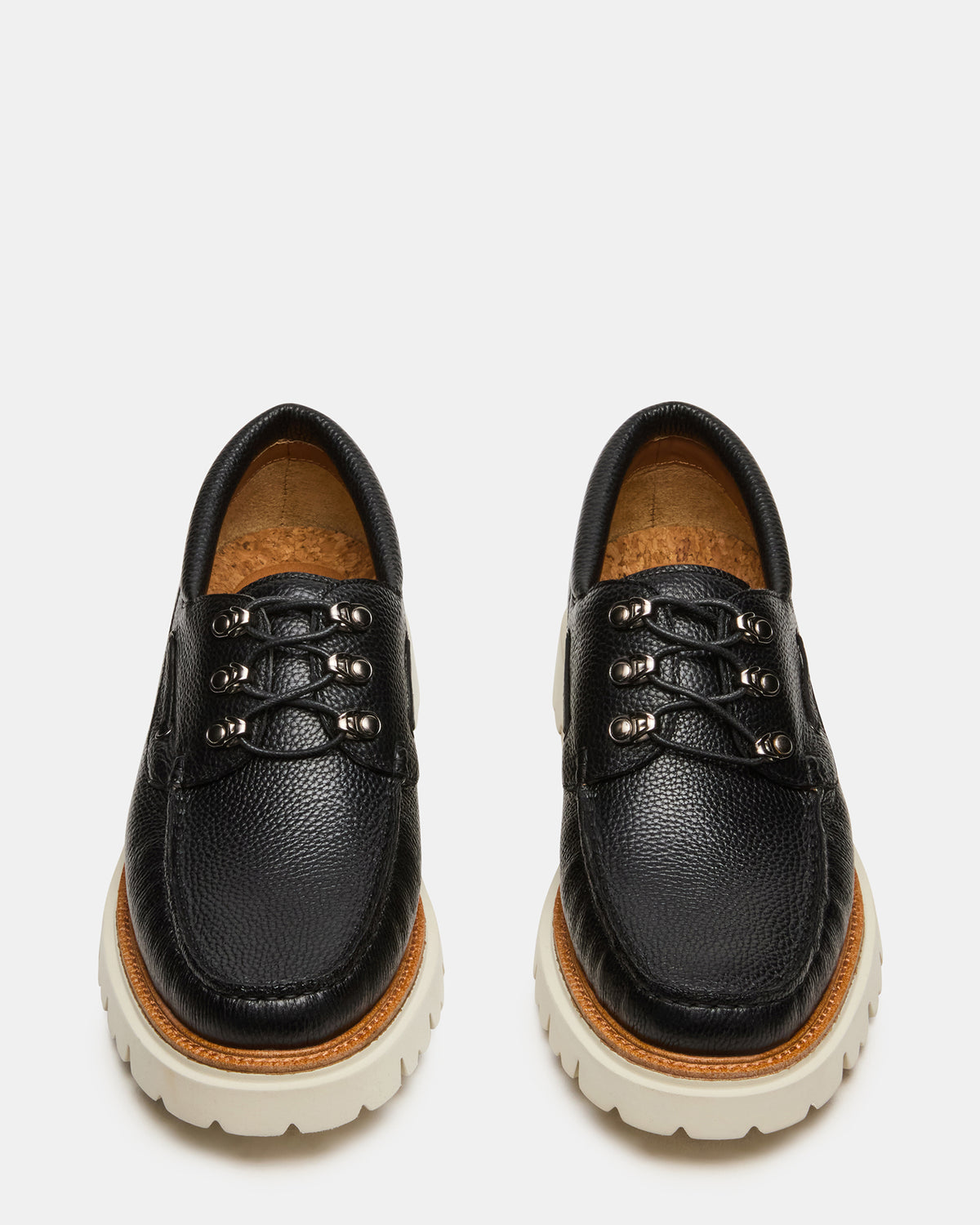 VICTOR Black Leather Slip-On Men's Casual Boat Shoe