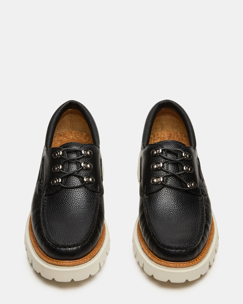 VICTOR Black Leather Slip-On Men's Casual Boat Shoe