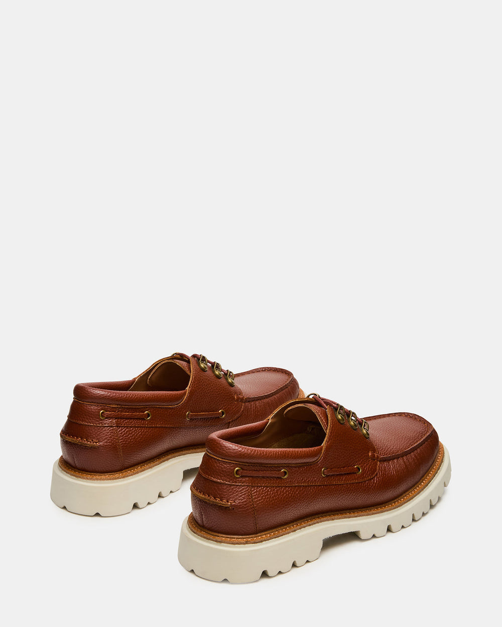 VICTOR Cognac Leather Slip-On Men's Casual Boat Shoe