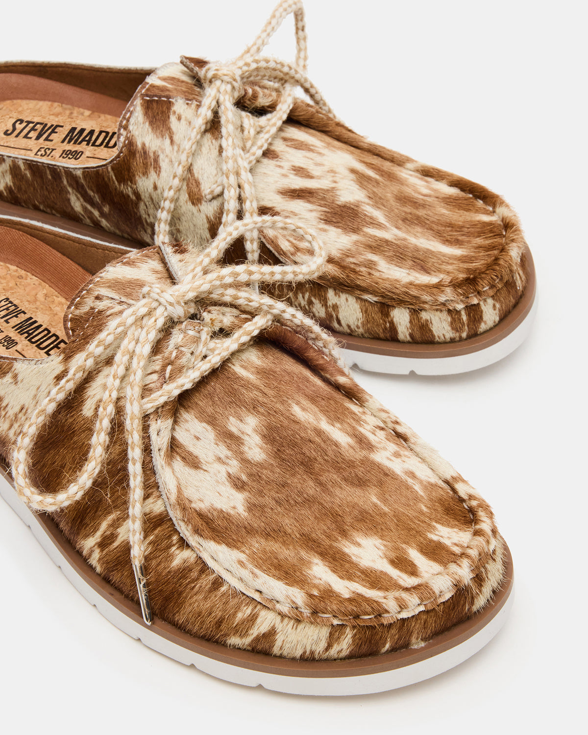 SAILOR Brown White Slip-On Laces Footbed Men's Casual Shoe