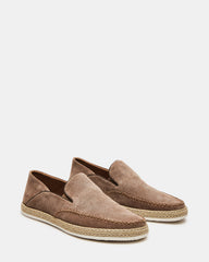 CAYDENN Tobacco Suede Slip-On Espadrille Men's Casual Loafer
