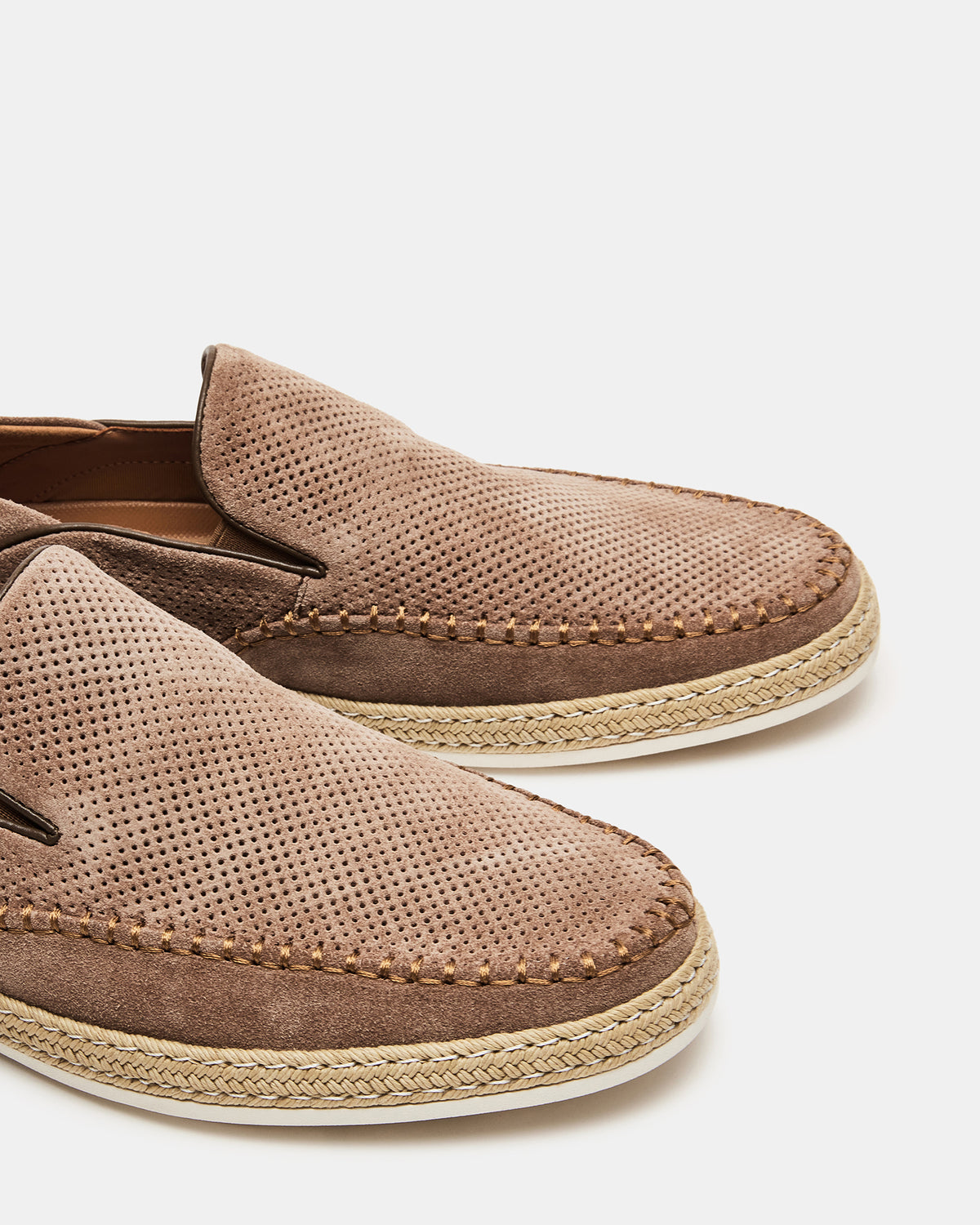CAYDENN Tobacco Suede Slip-On Espadrille Men's Casual Loafer