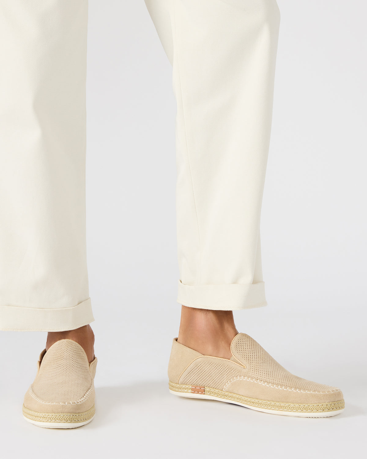 CAYDENN Tobacco Suede Slip-On Espadrille Men's Casual Loafer