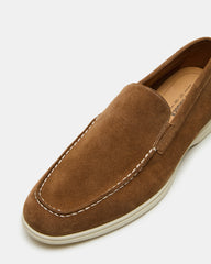 LINUX Chestnut Suede Slip-On Men's Casual