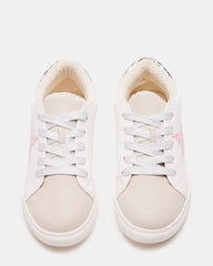 Kids' REZUME White Multi Girls' Lace-Up Star Sneakers
