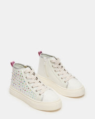 Kids' LAURISA White Multi High-Top Lace-Up Girls' Sneaker