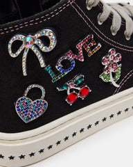 Kids' JOYCEE Black High-Top Lace-Up Girls' Sneaker