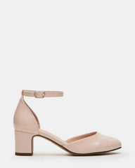 Kids' PRETTYY Blush Patent Girls' Block Heel