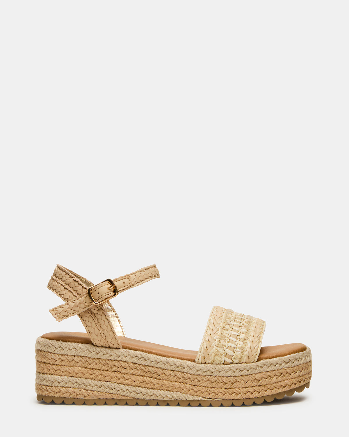 Kids' KIKO Natural Platform Raffia Wedge Girls' Sandal