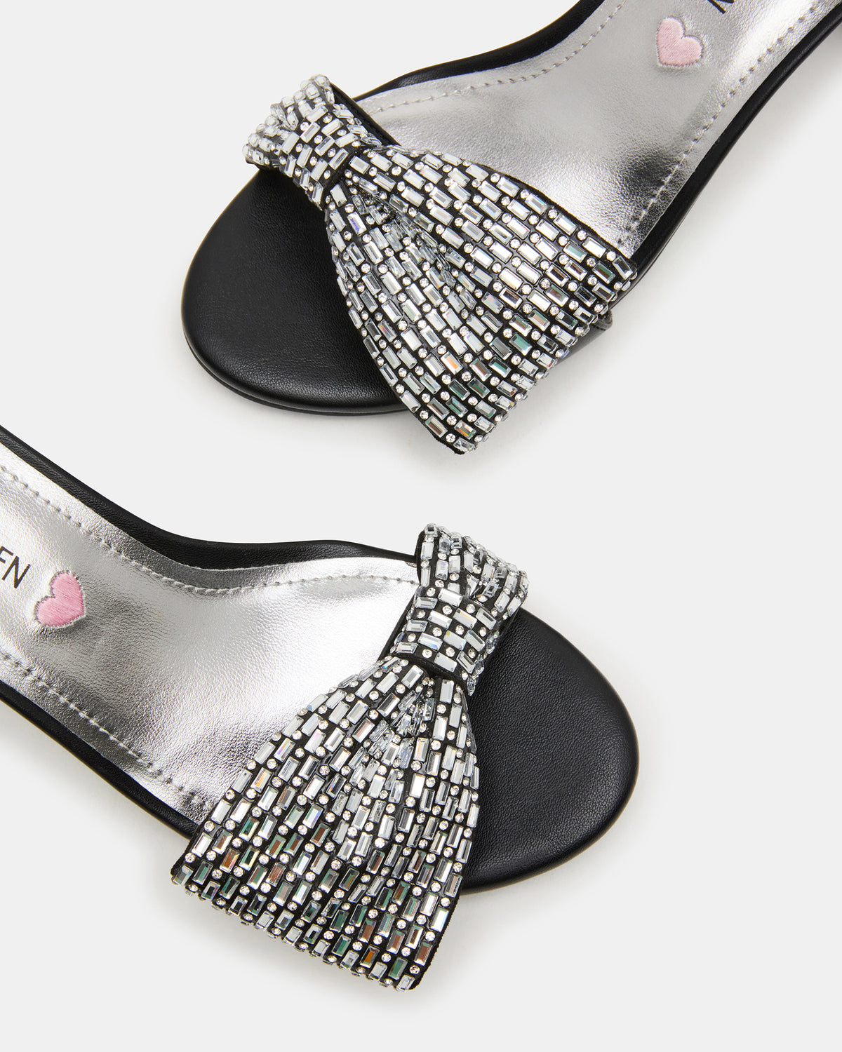 Kids' ABIGAL Black Rhinestone Embellised Block Heel Girls' Heel