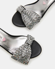 Kids' ABIGAL Black Rhinestone Embellised Block Heel Girls' Heel