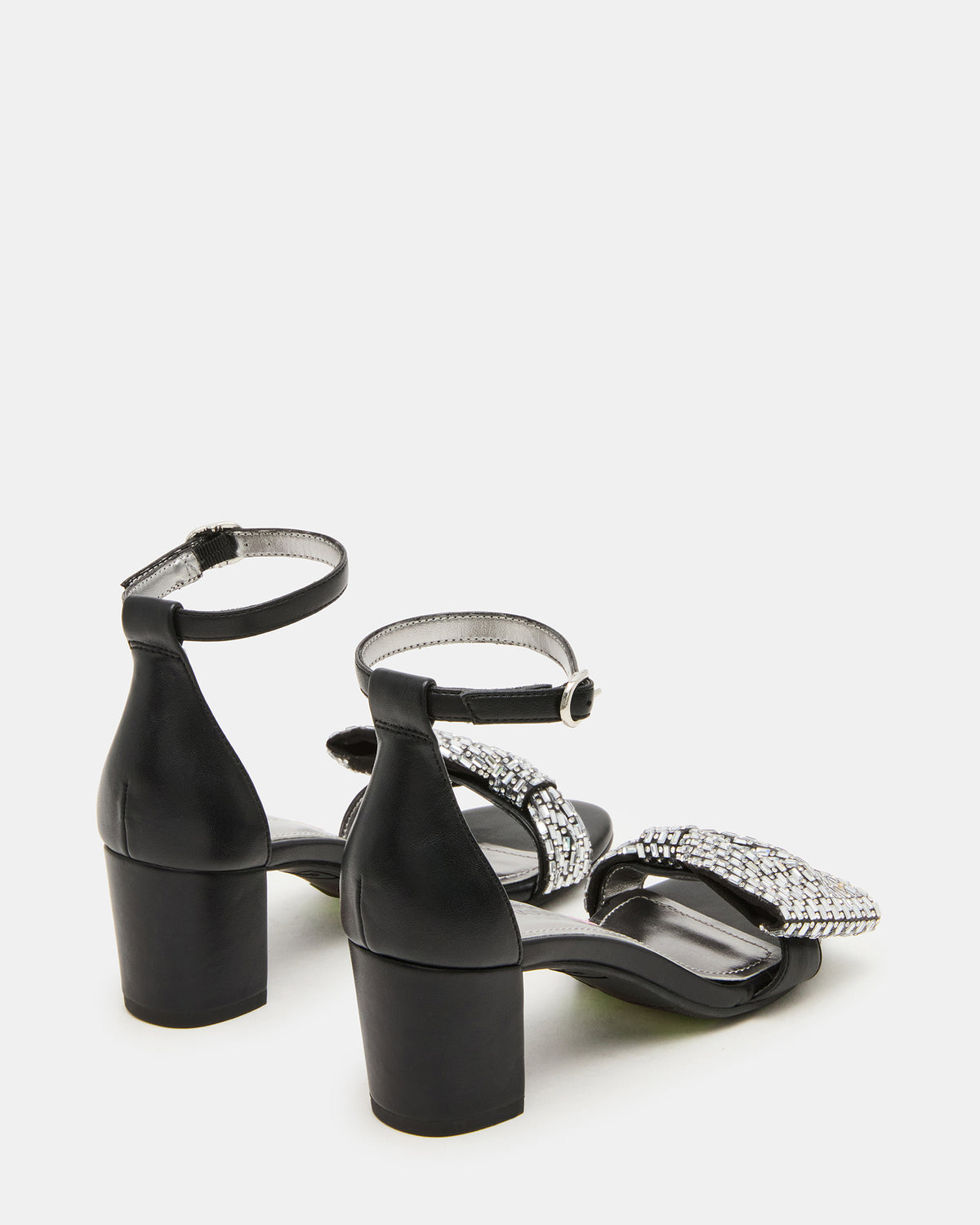 Kids' ABIGAL Black Rhinestone Embellised Block Heel Girls' Heel