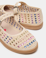 Kids' ROREE Natural Rhinestones Girls' Mary Jane Flats