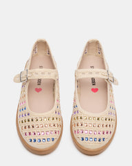 Kids' ROREE Natural Rhinestones Girls' Mary Jane Flats