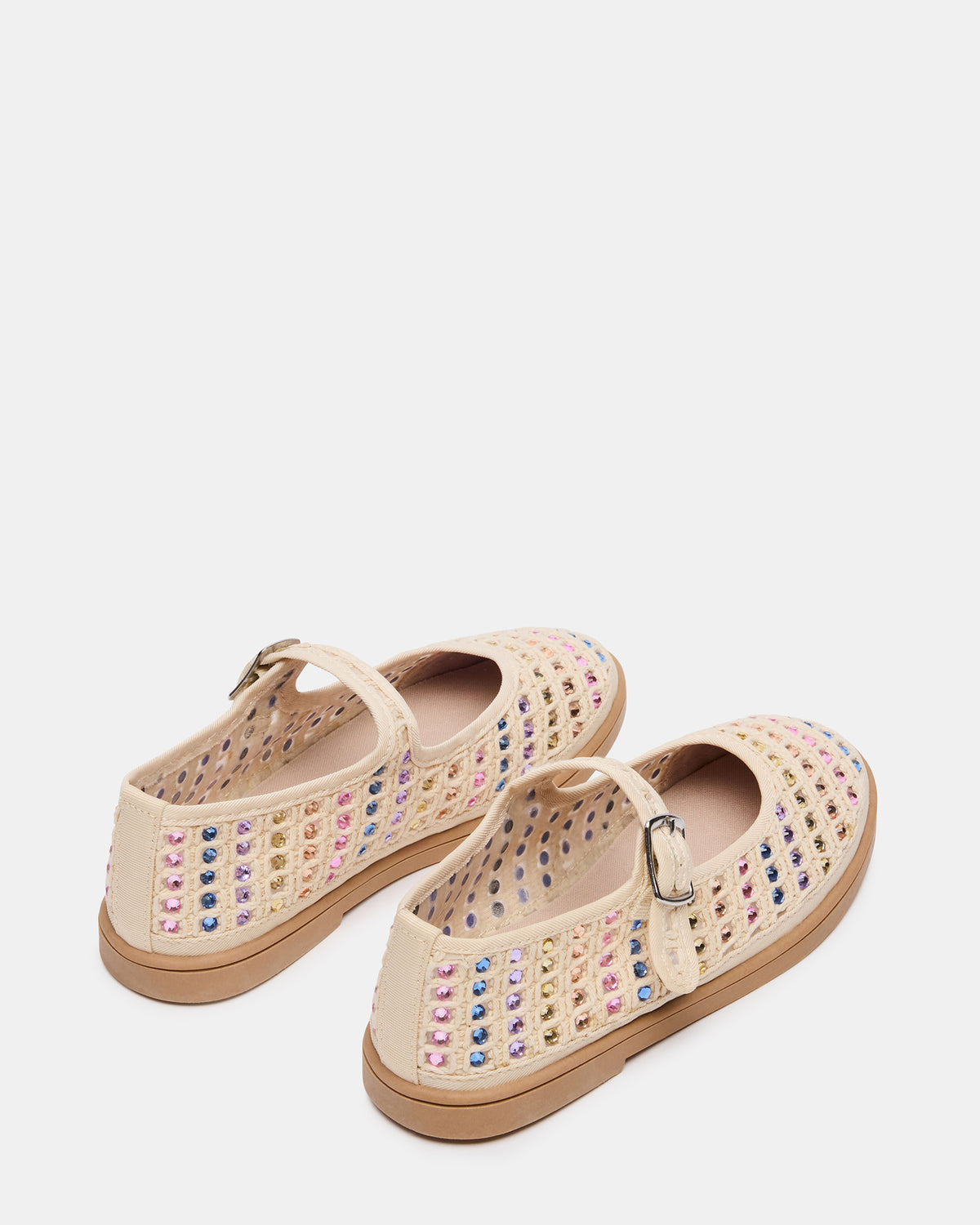 Kids' ROREE Natural Rhinestones Girls' Mary Jane Flats