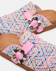 Kids' MAZIE Pink Multi Slip-On Mule Footbed Clog Girls' Flat