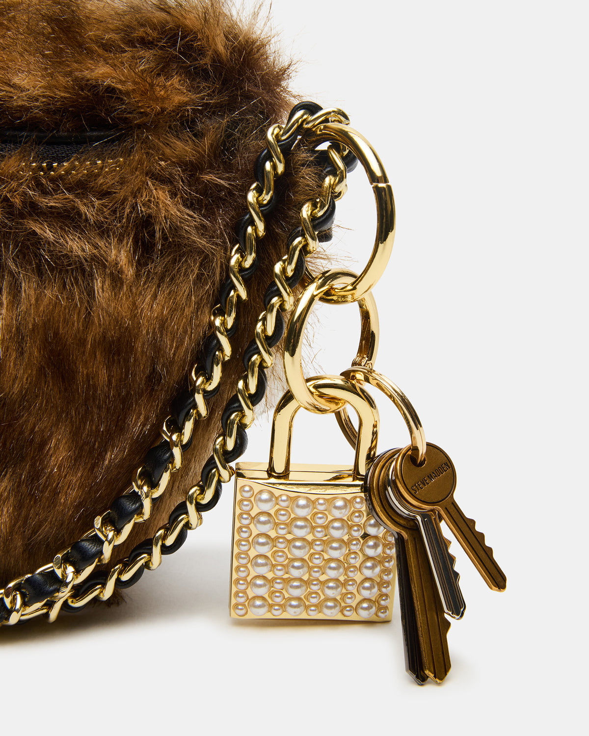 WYLDER Bag Brown Faux Fur Crossbody Women's Belt Handbag