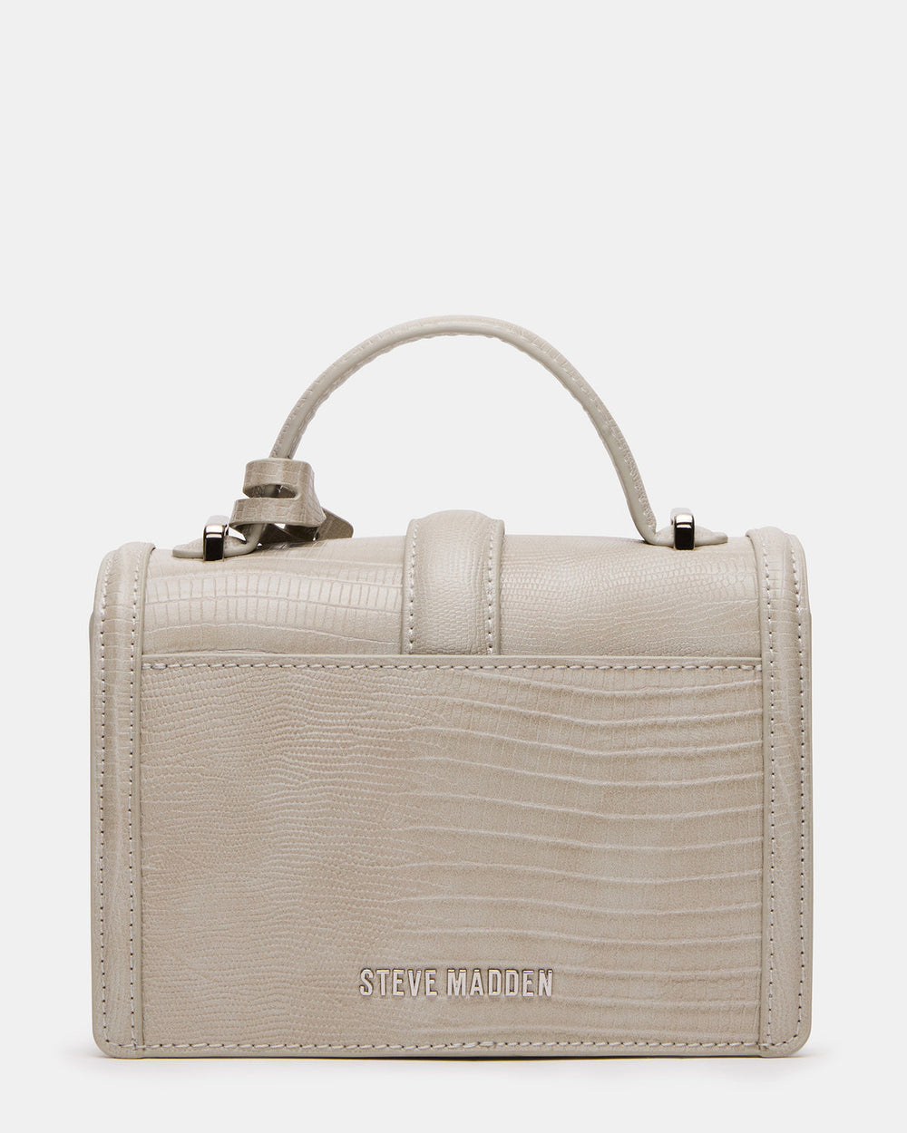 CLARK Bag Light Grey Structured Top-Handle Mini Handbag