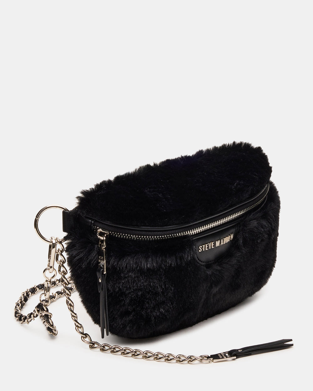 WYLDER Bag Black Faux Fur Crossbody Women's Belt Handbag