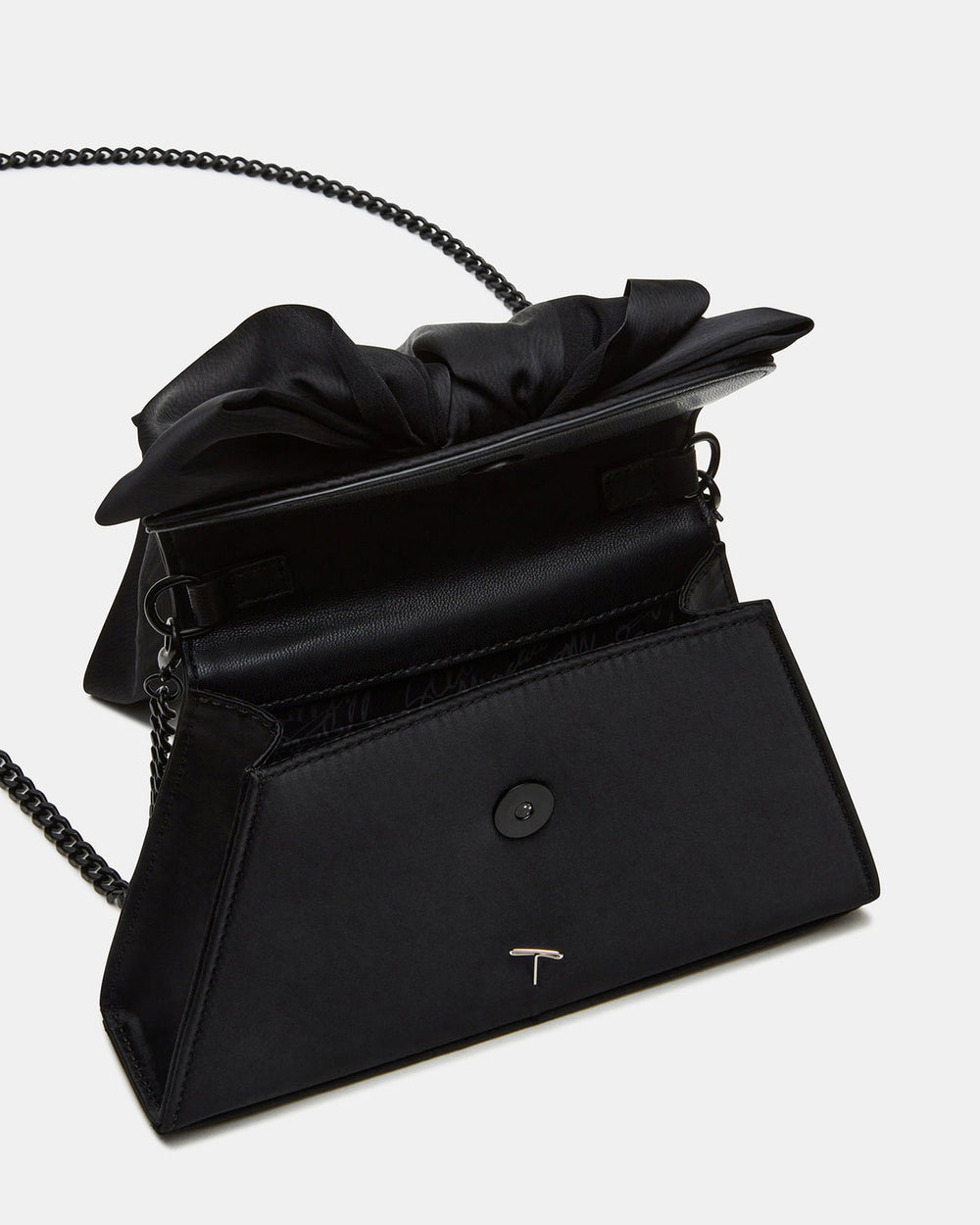 COSETTE Bag Black Satin Beaded Top-Handle Mini Handbag