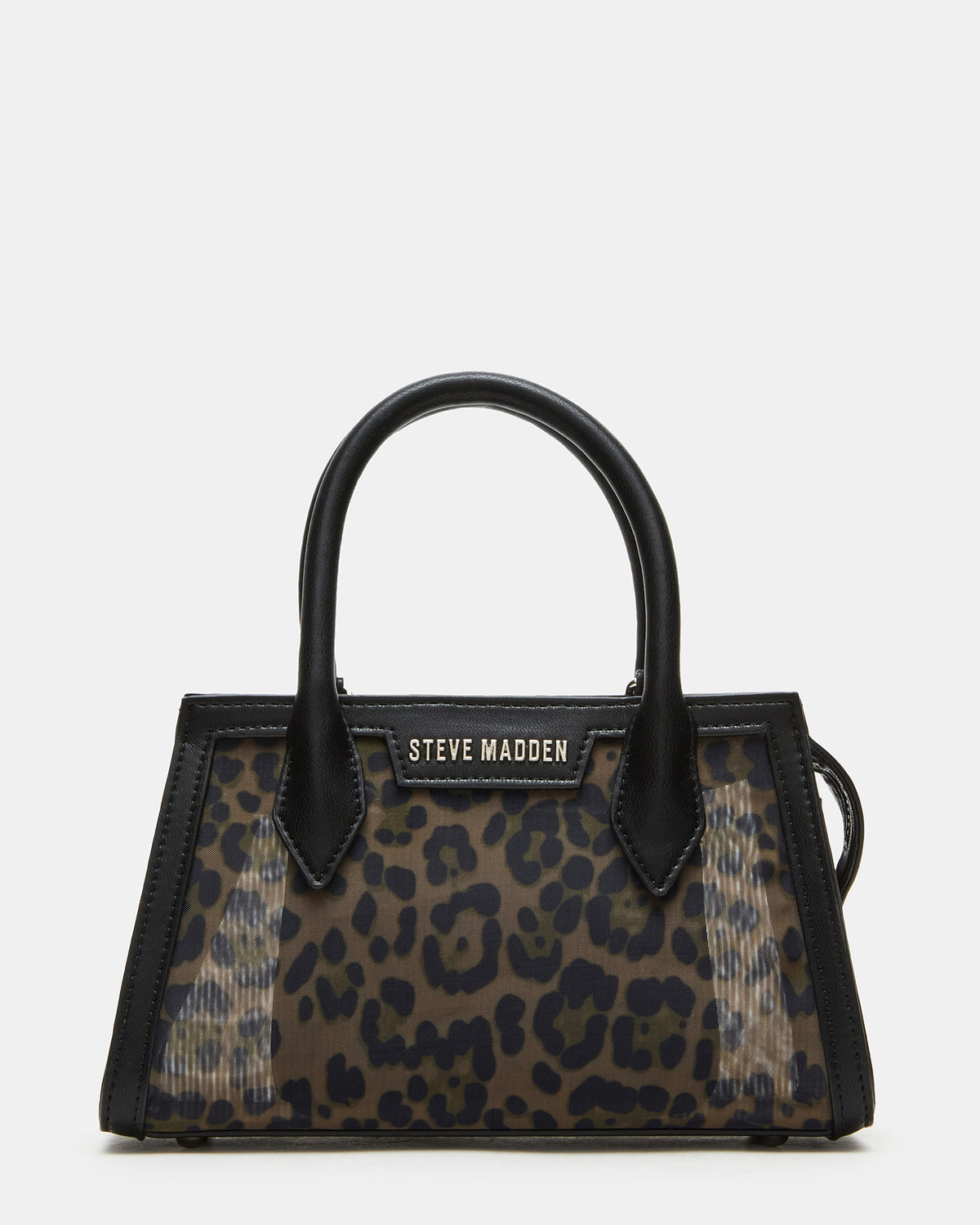 PEACHY Leopard Women's Mini Top-Handle Mesh Handbag