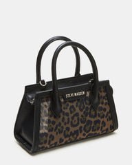 PEACHY Leopard Women's Mini Top-Handle Mesh Handbag