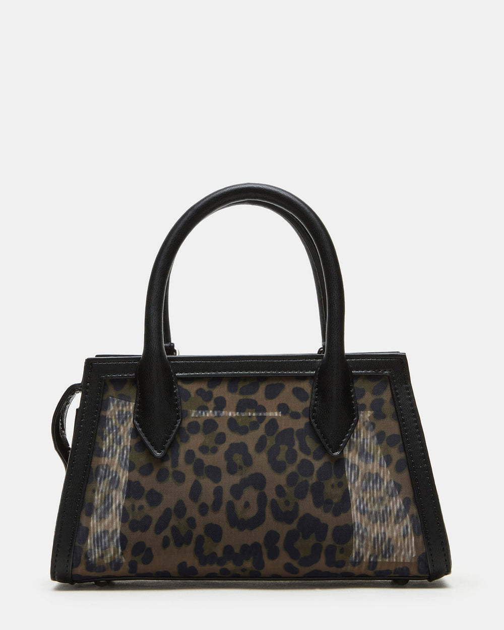 PEACHY Leopard Women's Mini Top-Handle Mesh Handbag