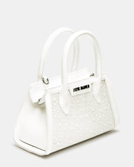 PEACH White Multi Women's Mini Top-Handle Mesh Handbag