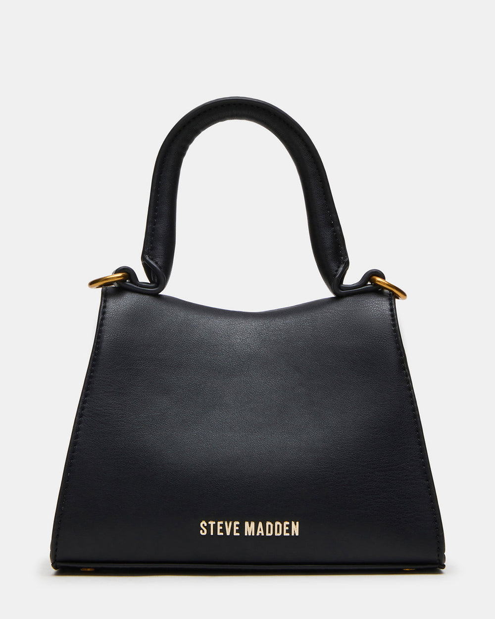MADLYN Bag Black Structured Turn-Lock Closure Top-Handle Crossbody Mini Handbag