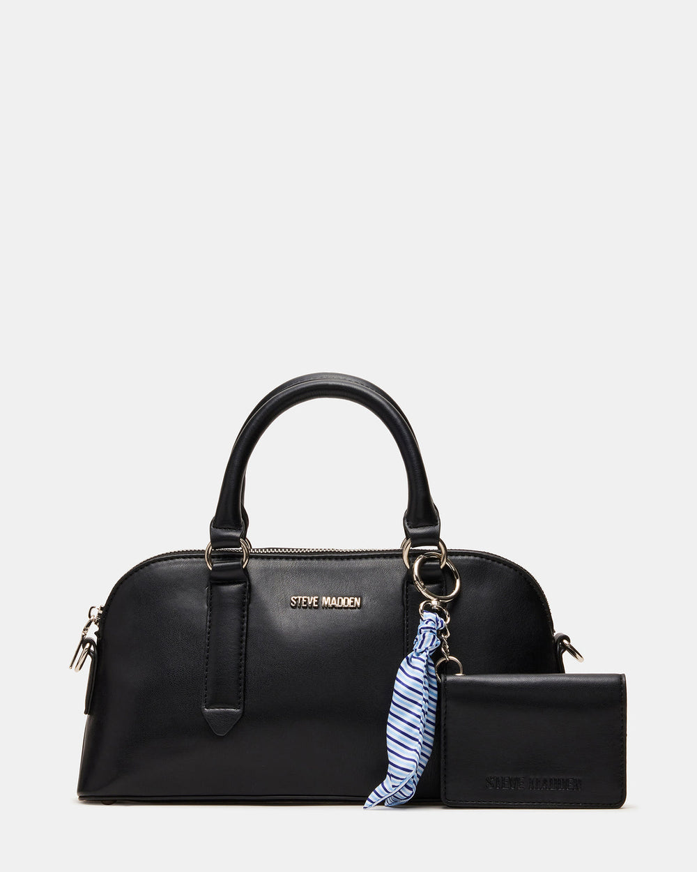 CALLY Bag Black Dome Satchel Top-Handle Crossbody Women's Handbag