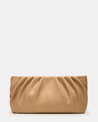 NIKA Chestnut Women's Pleated Crossbody Clutch Handbag