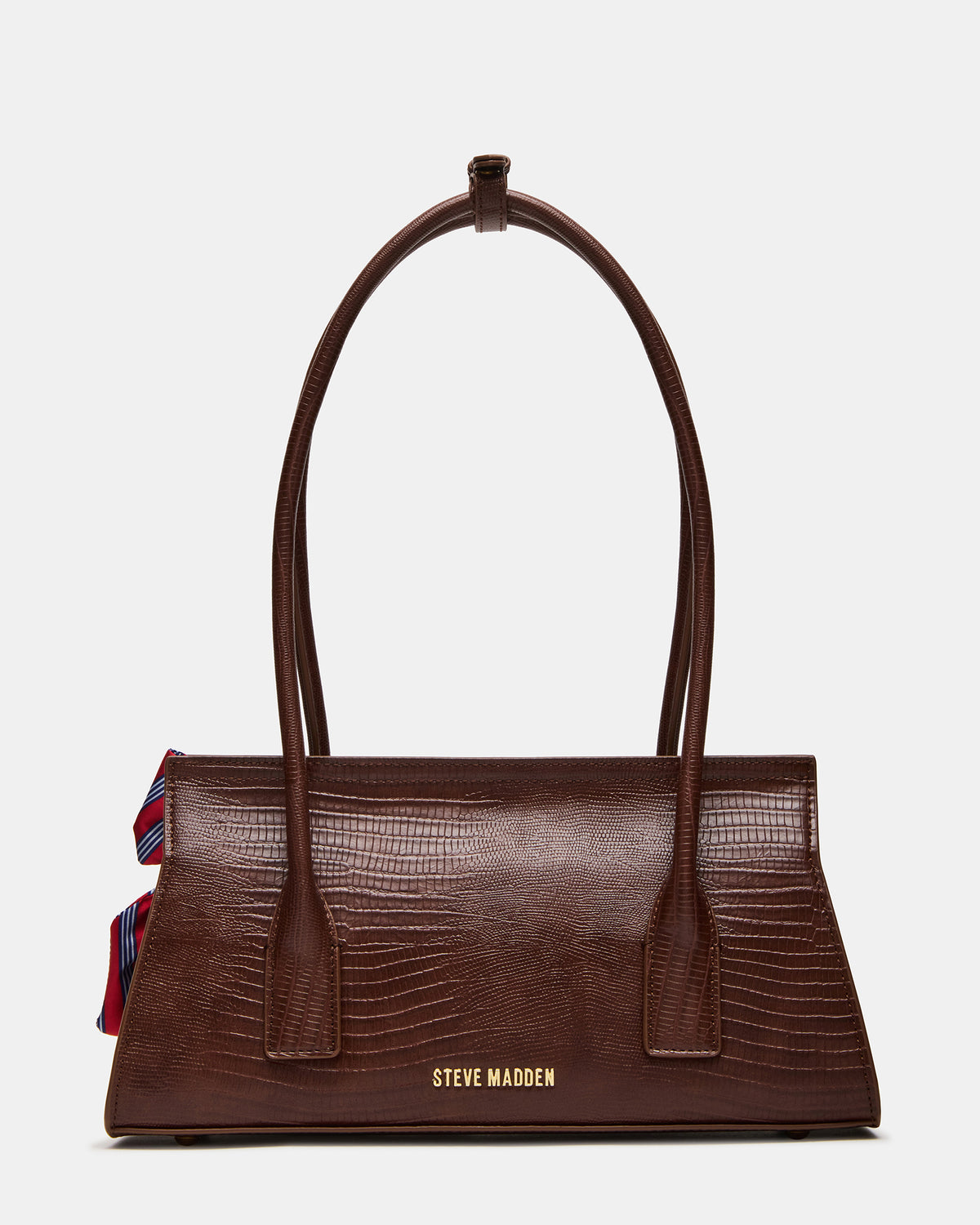 MILAN Bag Chocolate Elongated Menswear-Inspired Shoulder Strap Handbag