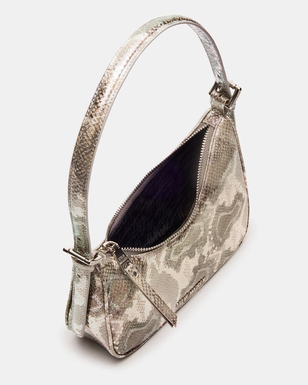 SMITH Bag Silver Snake Asymmetric Shoulder Handbag