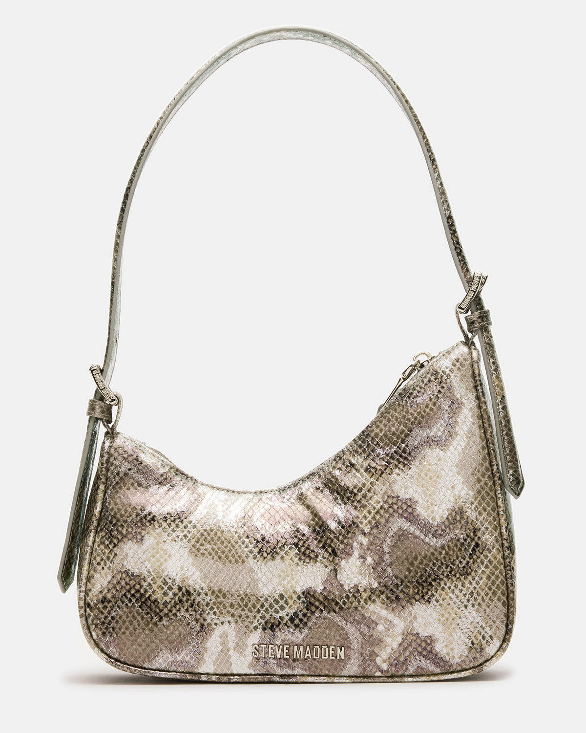 SMITH Bag Silver Snake Asymmetric Shoulder Handbag