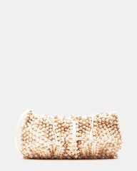TIKI Natural Women's Beaded Clutch