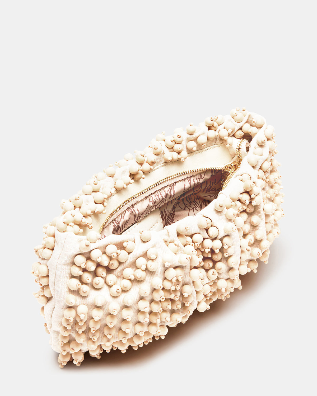 TIKI Natural Women's Beaded Clutch