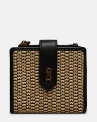JEM STRAW Black Natural Bifold Wallet