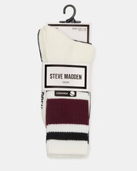 IVY 2 PACK STRIPE ATHLEISURE SOCKS Cherry Women's Stripe Athletic Socks