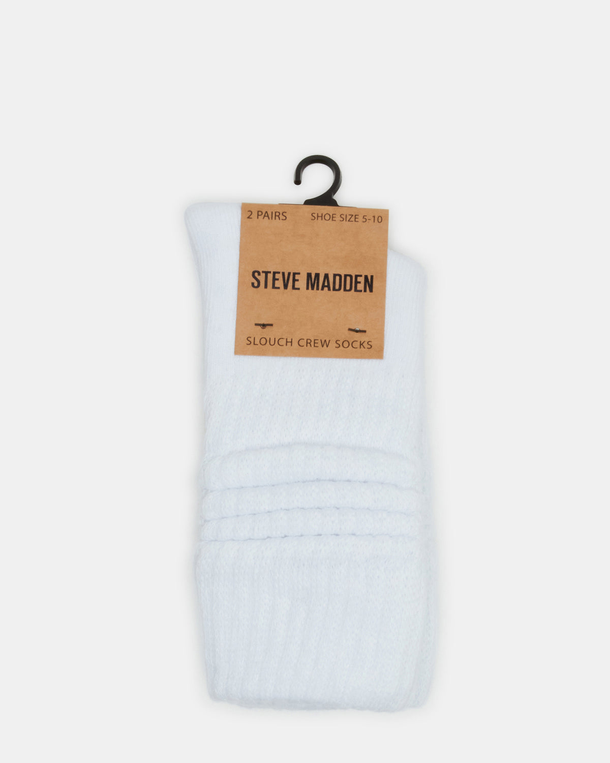2 PACK SLOUCHY CREW SOCKS WHITE Scrunch Socks