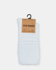 2 PACK SLOUCHY CREW SOCKS WHITE Scrunch Socks