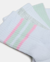 5 PACK STRIPED SOCKS White Multi Women's Stripe Athletic Socks