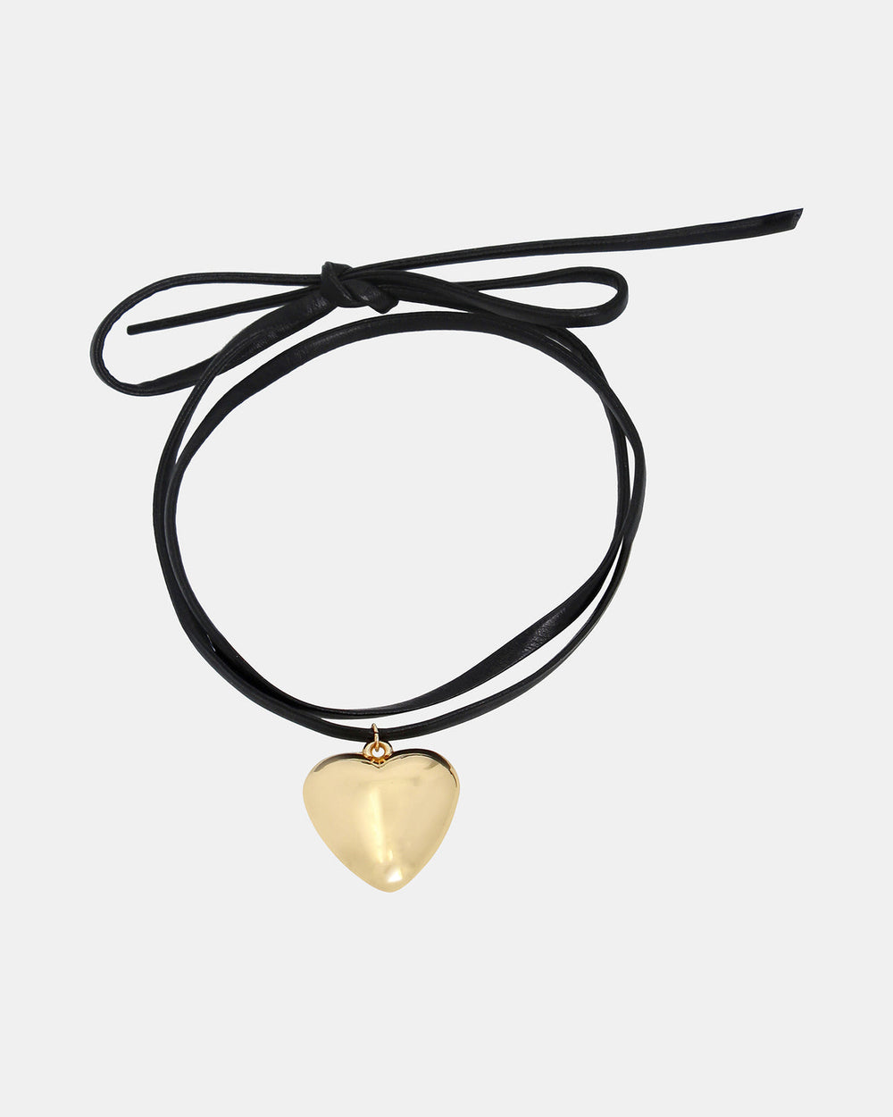 PUFFY HEART CHOKER Gold | Women's Heart Shaped Necklace