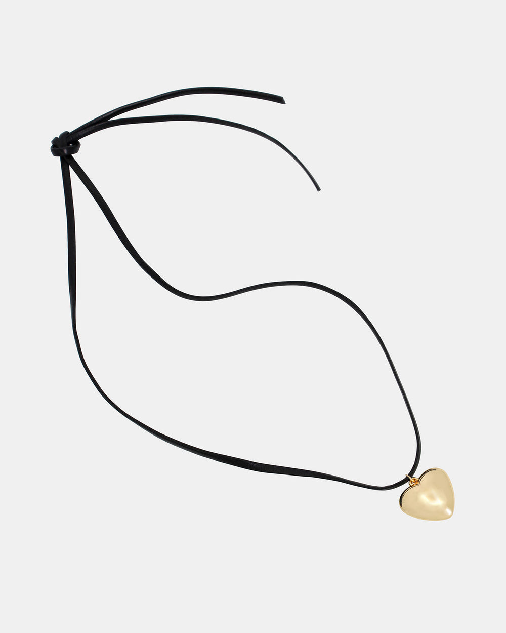 PUFFY HEART CHOKER Gold | Women's Heart Shaped Necklace