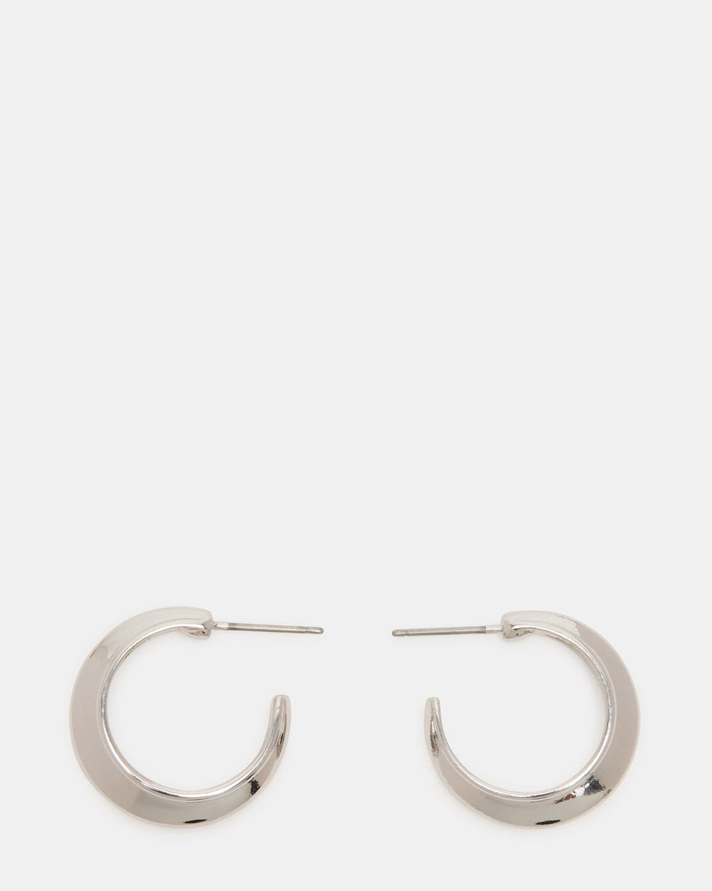 SMALL HOOP EARRINGS SILVER Women's Chubby Small Hoop Earrings