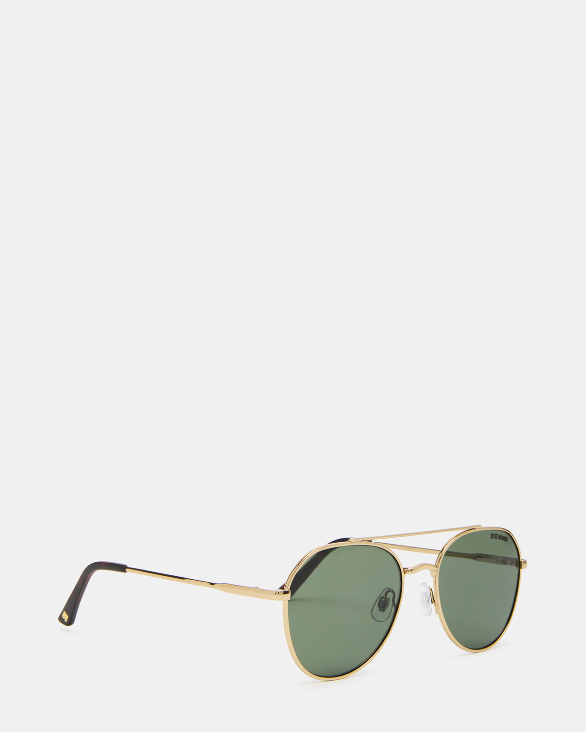 AYDIN Gold Solid Green Gold Frame Sunglasses