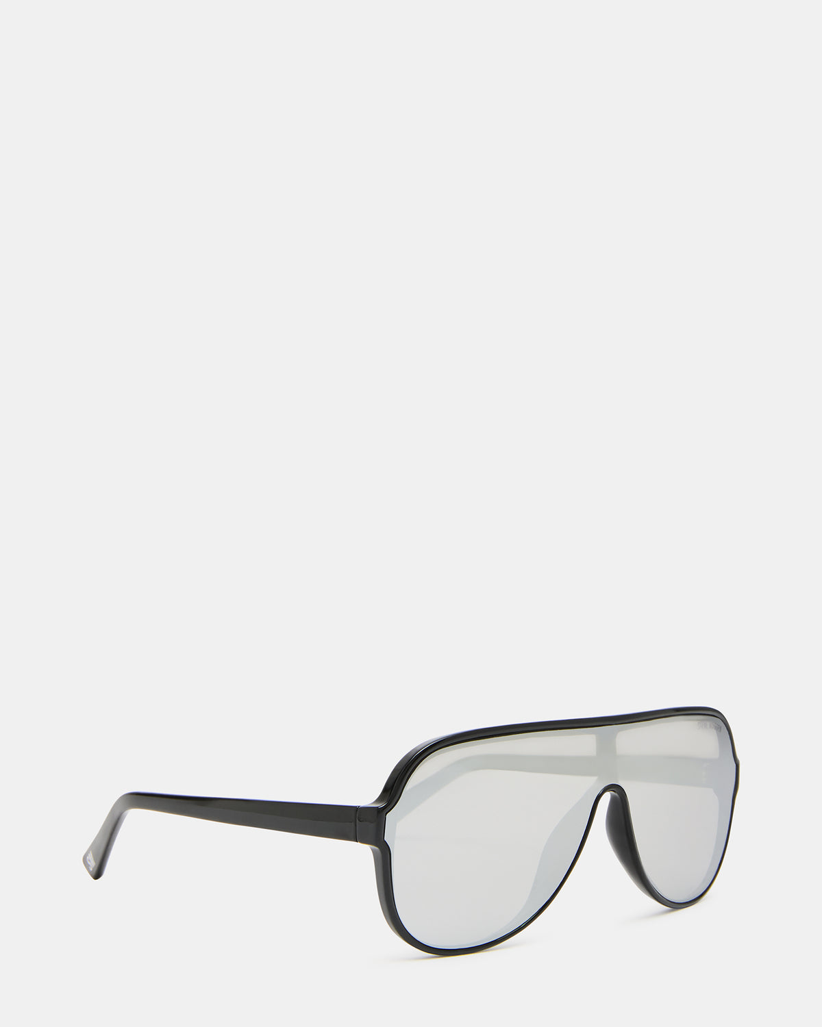 KERBIE Black Silver Flash Shield Sunglasses
