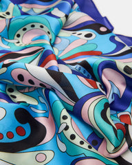 BLUE PRINTED SCARF Women's Resort Scarf