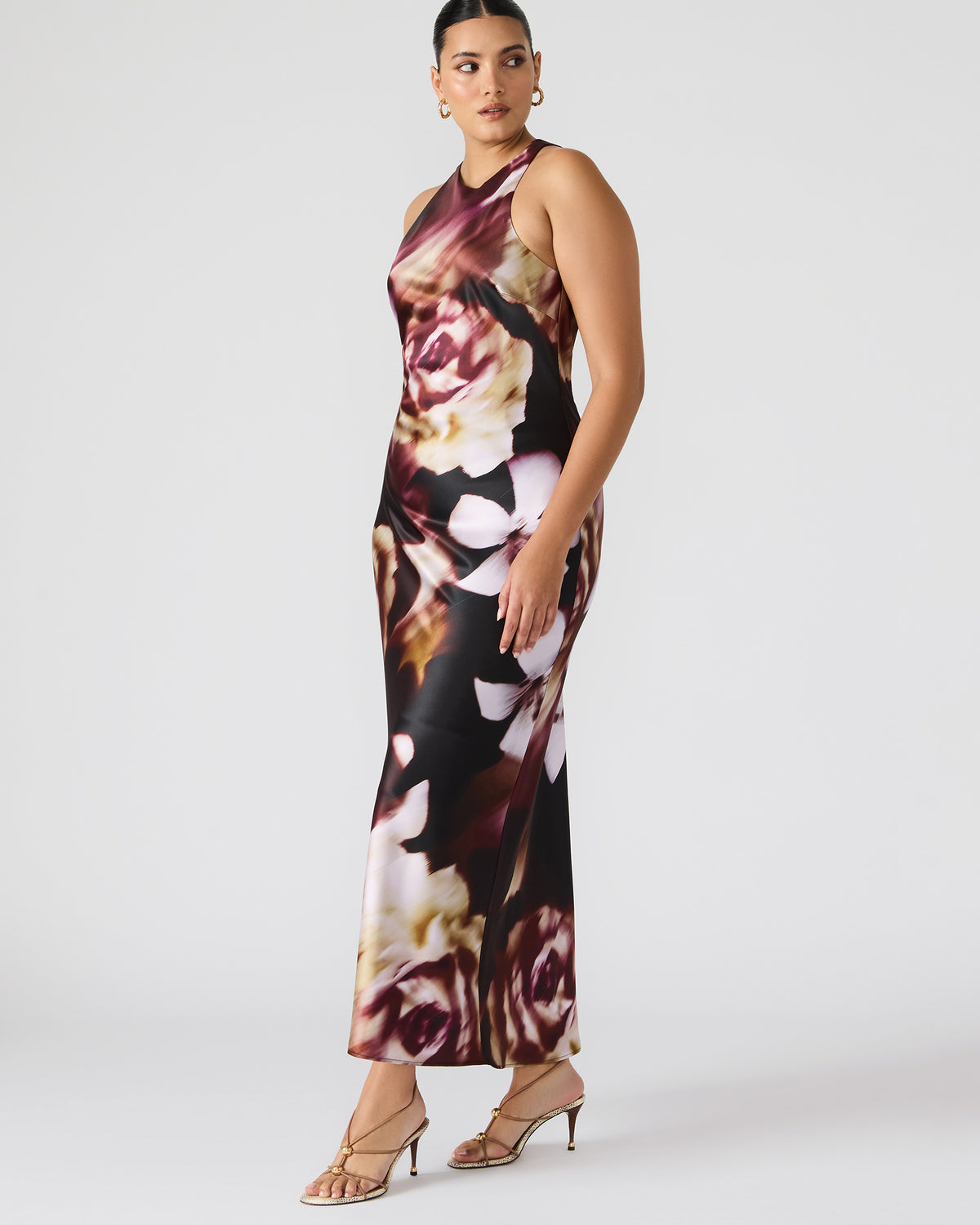 JAIDAN Mesa Rose Maxi Floral Print Flowy Women's Dress