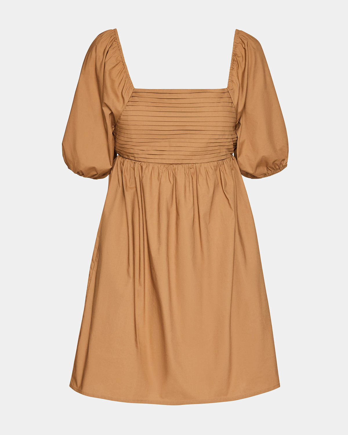 INARA Dress Beige | Women's Puff Sleeve Mini Dress
