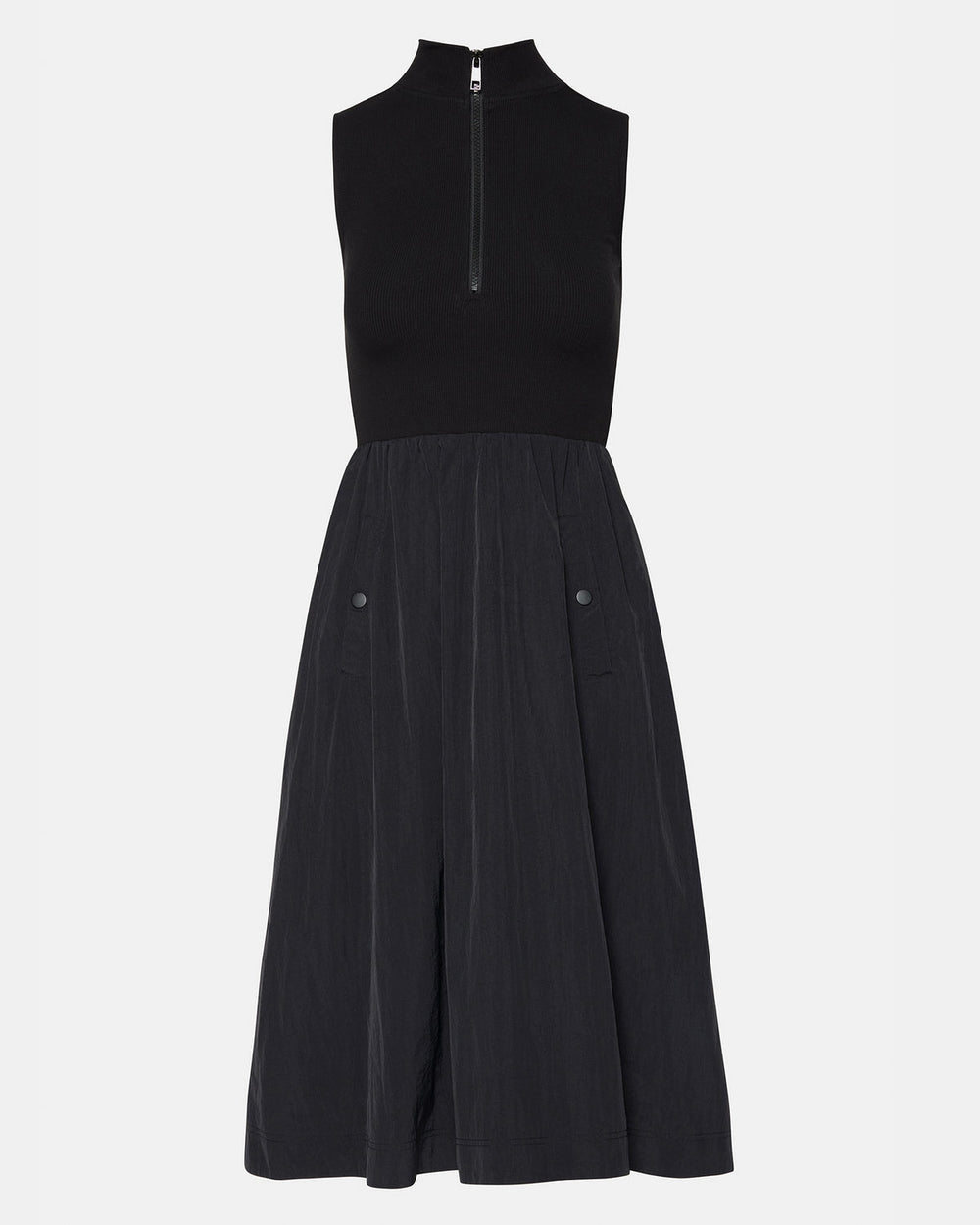 BERLIN White Women's Mock Neck Midi Dress